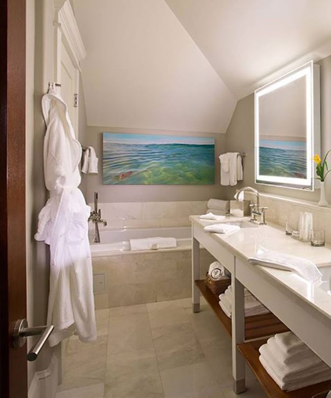 Integrity Lighted Mirror at the Pearl on Rosemary Beach Florida