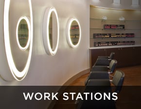 Electric Mirror salon and spa projects Work Stations