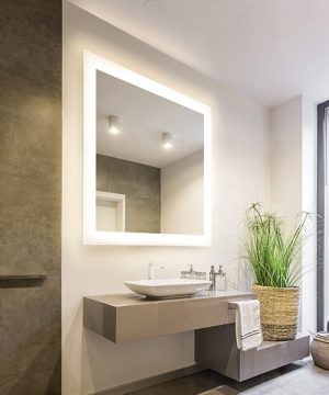 Silhouette LED Lighted Mirror Product Page Image 3