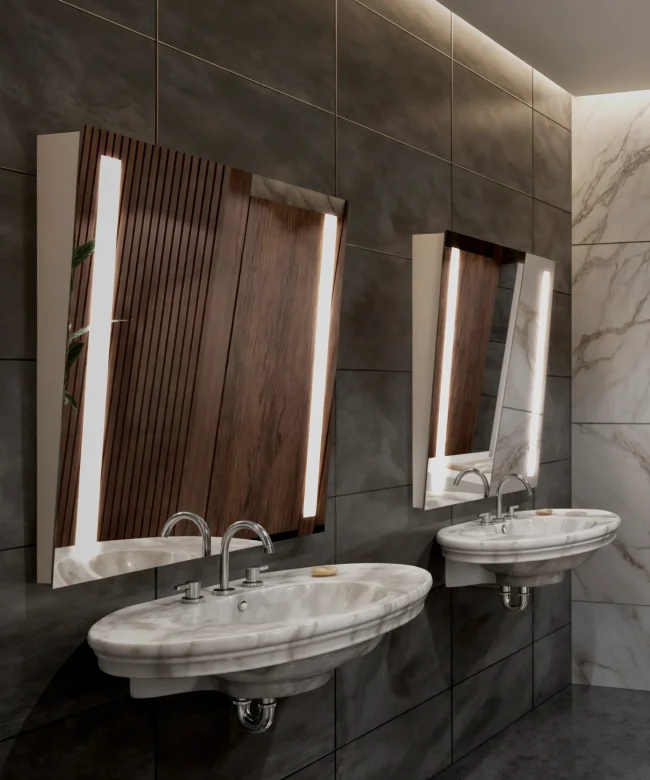 Fusion Tilt™ LED Lighted Mirror - Image 2